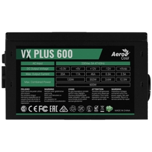 Fonte de alimentação Aerocool VX Plus 600W