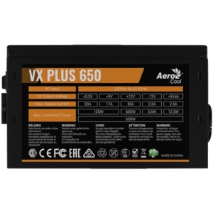 Fonte de alimentação Aerocool VX Plus 650W