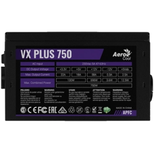 Fonte de alimentação Aerocool VX Plus 750W