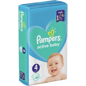 Fraldas Active Baby Pampers 4/49 unidades