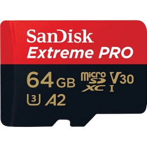 Cartão de Memória SanDisk Extreme Pro V30 A2 microSDXC UHS-I U3 64Gb