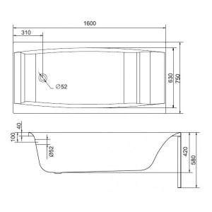 Cersanit Virgo 150x75