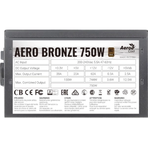 PSU Aerocool Aero Bronze 750W