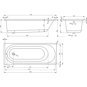 Vagnerplast Kasandra 175x70 VPBA175KAS2X-04