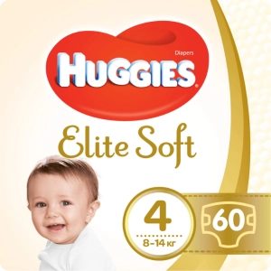 Fraldas Huggies Elite Soft 4/60 unidades