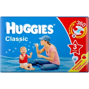 Fraldas Huggies Classic 3/58 pcs