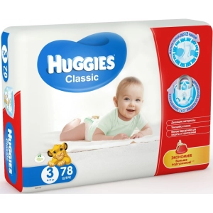 Fraldas Huggies Classic 3/78 pcs