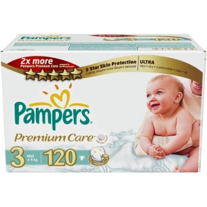 Fraldas Pampers Premium Care 3/120 pçs