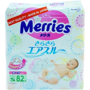 Fraldas Merries S / 82 pçs