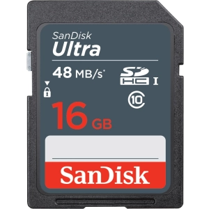 Cartão de Memória SanDisk Ultra 48 MB/s SDHC Classe 10 UHS-I 16Gb